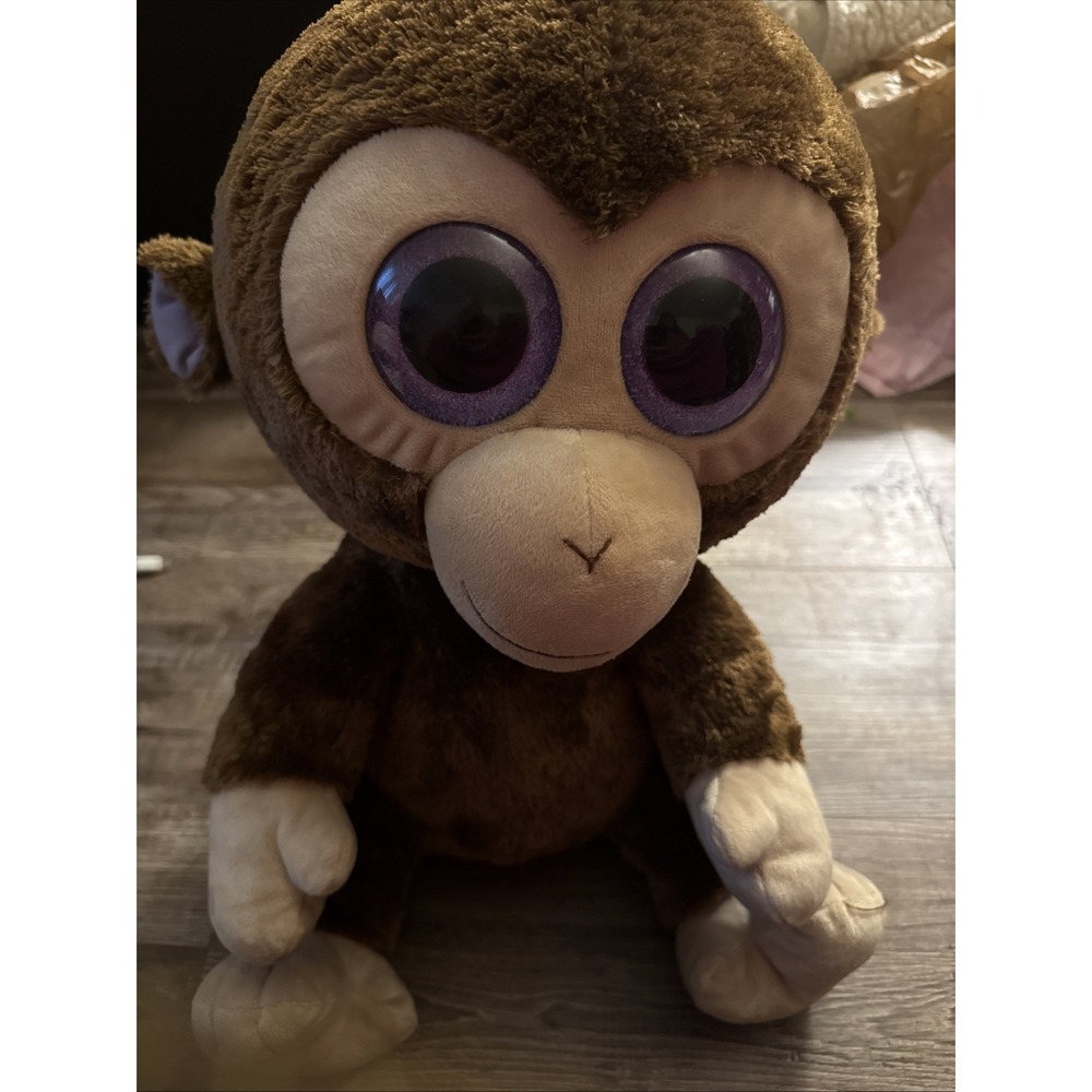 TY Beanie Boos Plush- COCONUT the Monkey LARGE Size - 16 inch SO CUTE!!